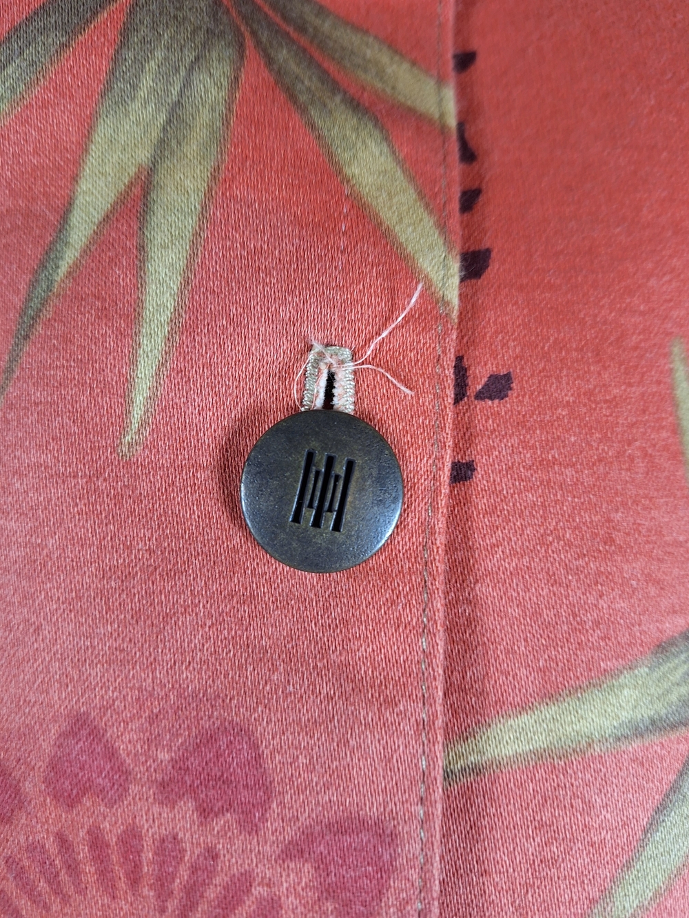 Vintage 90s Norm Thompson Wearable Art Denim Zen Garden Chore Jacket - Picture 6 of 10